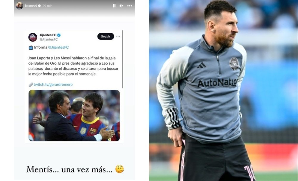 Messi had no meeting with Joan Laporta. Screenshot/Instagram/leomessi-AFP