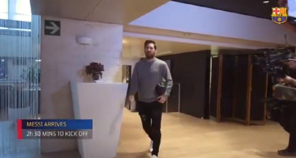 La routine de Messi avant une rencontre. Capture/FCBarcelone