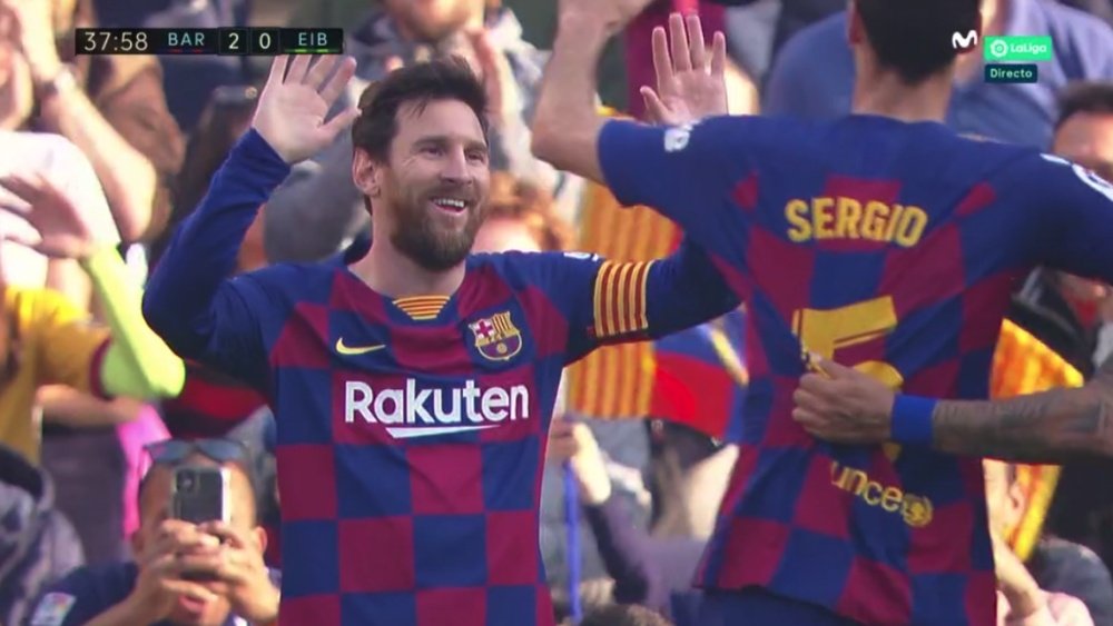 Messi signe un hat-trick après dont deux buts en trois minutes. Capture/Movistar+