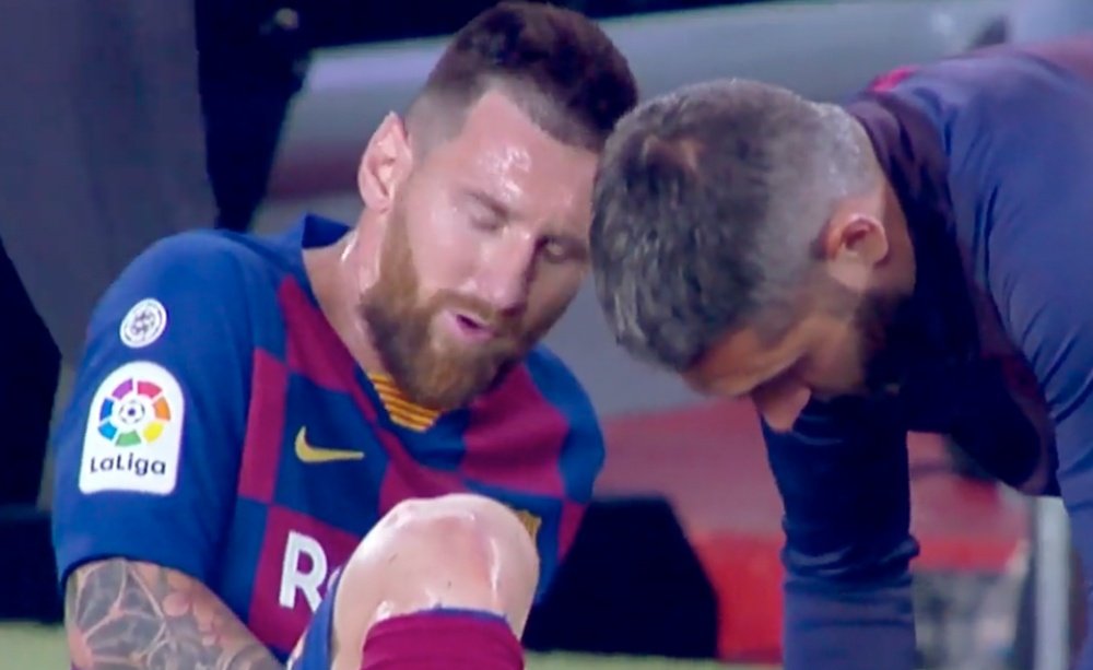 Messi got injured. Screenshot/ElGolazodeGOL