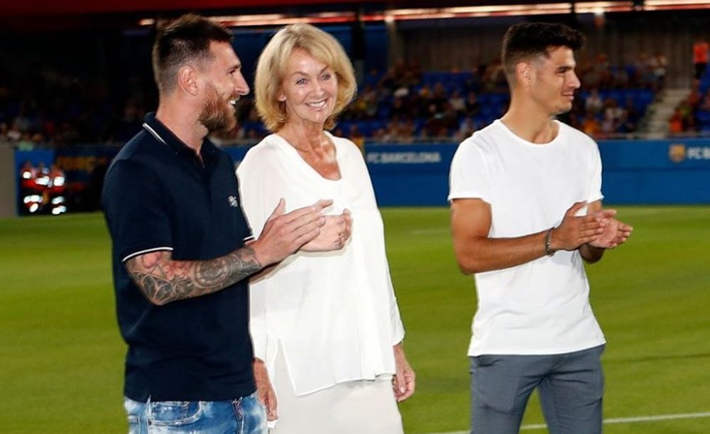 Leo Messi à l'inauguration du stade Johan Cruyff. Instagram/LeoMessi