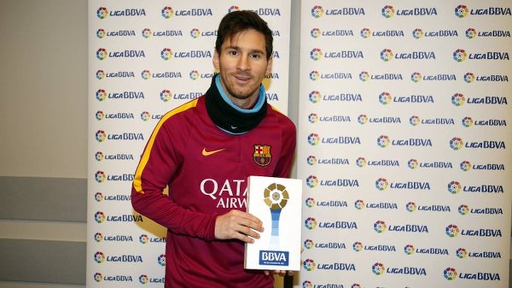 Leo Messi ha sido elegido mejor jugador del mes de enero en la Liga. FCBarcelona