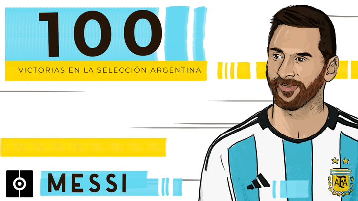 Messi, centenario en victorias con la Selección Argentina