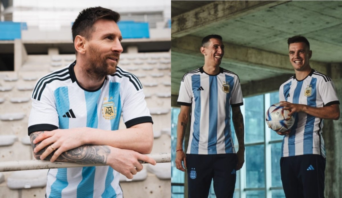 Imperialismo Fruta vegetales Panda Con Messi como estrella, Argentina confirmó su nueva camiseta para el  Mundial de Catar