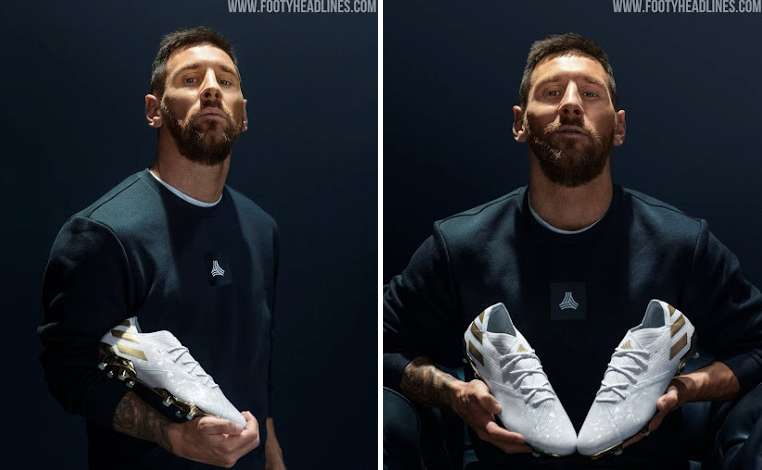 Leo Messi, con sus nuevas botas