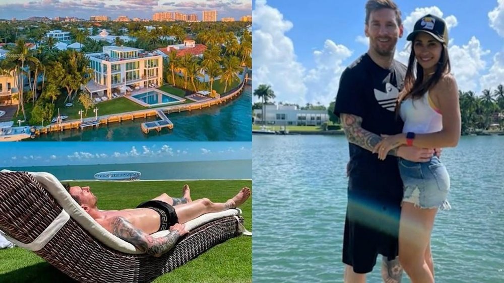 La lujosa mansión de Messi durante sus vacaciones en Miami. Instagram/antonelaroccuzzo