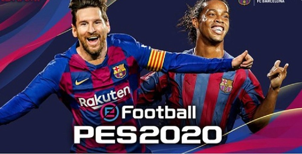 Messi and Ronaldinho will be on the cover of PES 2020. Captura/FCBarcelona