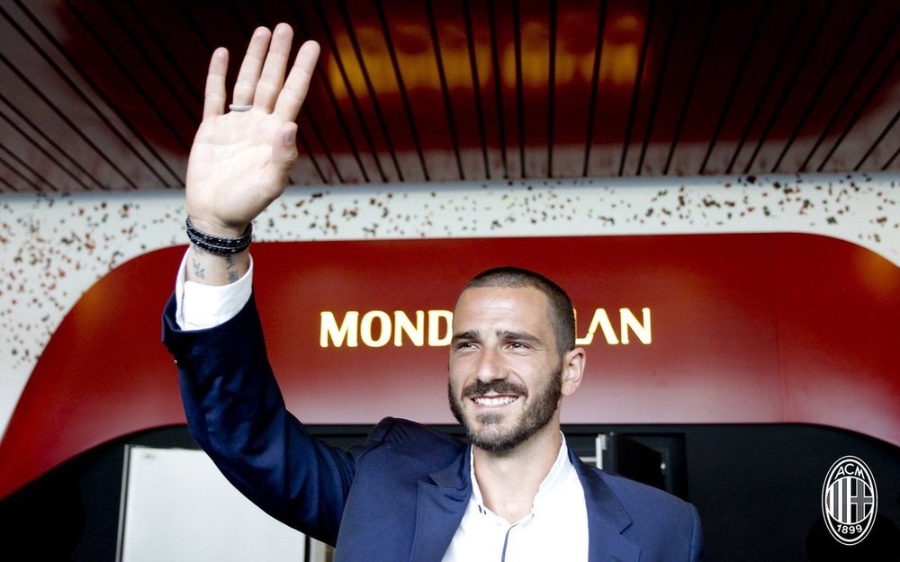 Leonardo Bonucci has trained for the first time as an AC Milan player. ACMilan