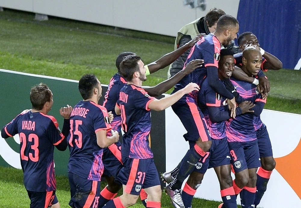Les joueurs de Bordeaux ont accroché le Rubin Kazan en Ligue Europa. AFP