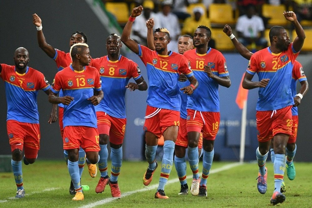 Les joueurs de la RDC lors d'un match de la CAN. AFP