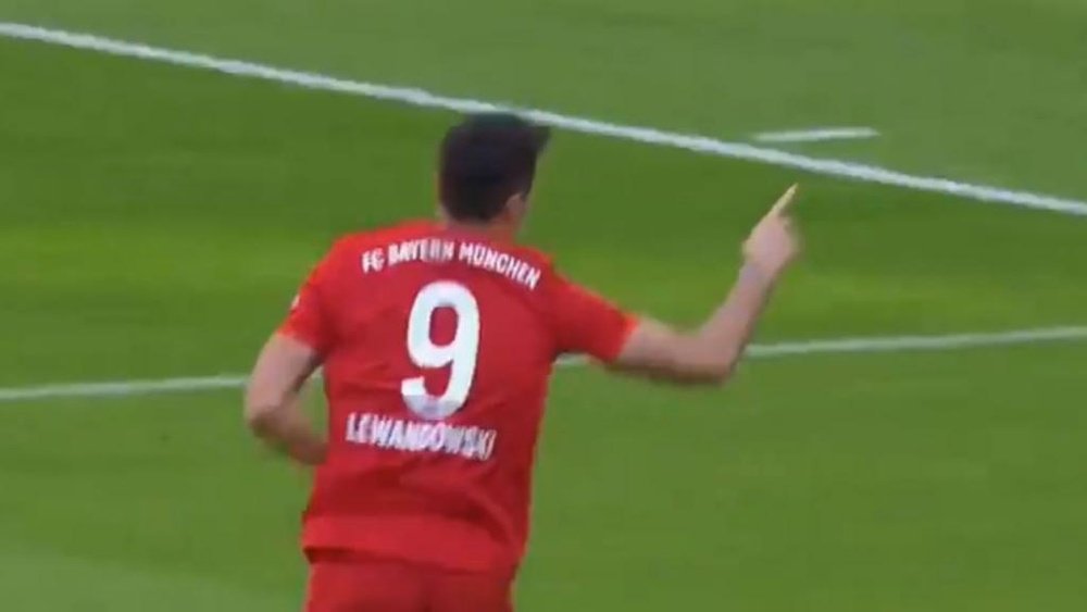 Lewandowski got a brace. Screenshot/beINSports