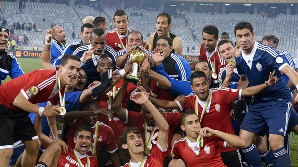 Libia celebra el Campeonato Africano de Naciones de 2014. AFP