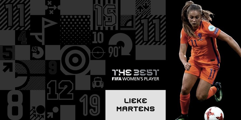 Lieke Martens a remporté le prix 'The Best' de la Meilleure joueuse de l'année 2017. AFP