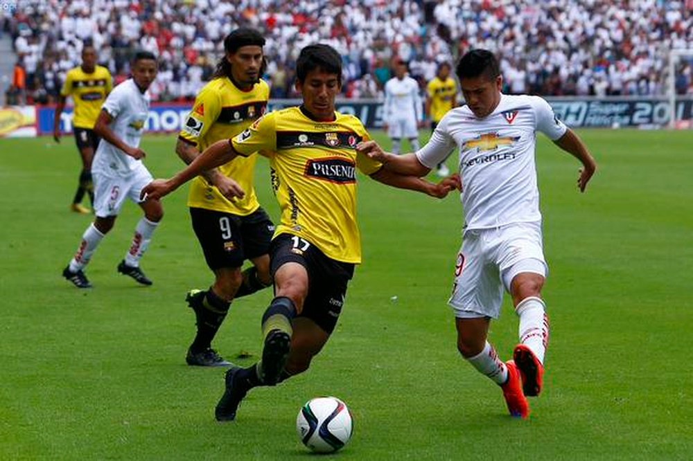 Liga de Quito pierde ante el Barcelona en un partido en Ecuador. Twitter
