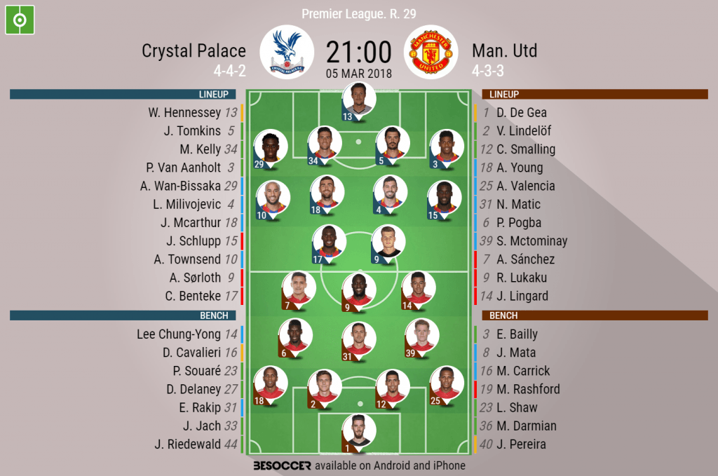 LIVE: Crystal Palace v Manchester United