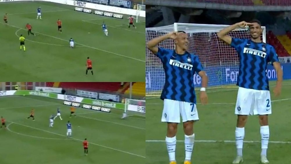 Inter in vantaggio sul campo del Benevento. MovistarLigadeCampeones