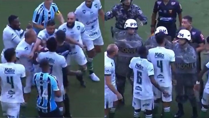 La que lio Suárez con su asistencia: ¡el árbitro necesitó ayuda de la Policía!