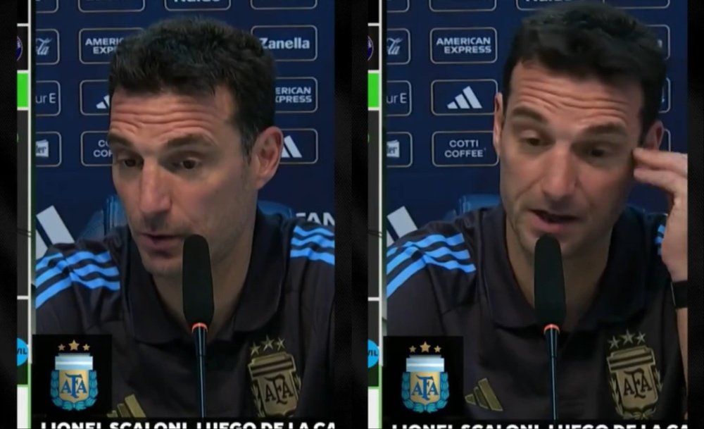 Scaloni habló en rueda de prensa. Capturas/DSports