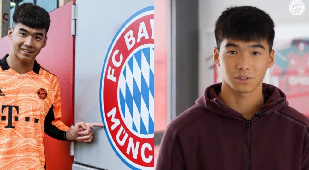 Liu Shaoziyang, le nouveau joueur du Bayern Munich. Captura/FCBayern
