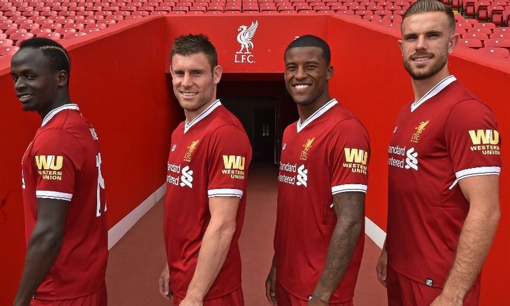 Western Union are Liverpool's new sleeve sponsor. LiverpoolFC