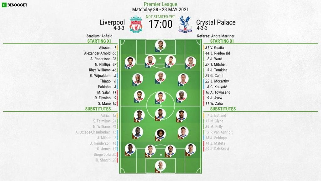 Liverpool v Crystal Palace - as it happened