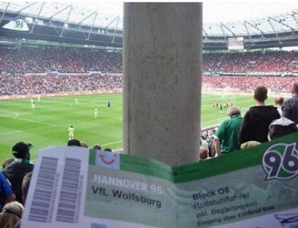 Localidad en el Hannover AWD Arena.
