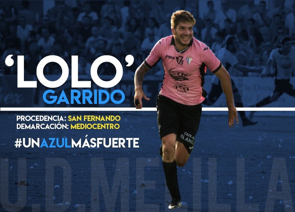 Lolo Garrido, nuevo jugador del Melilla. UDMelilla