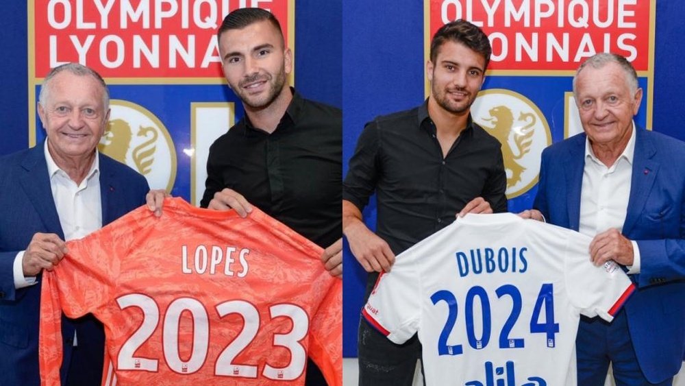 El Olympique de Lyon ata a Lopes y Dubois. OL