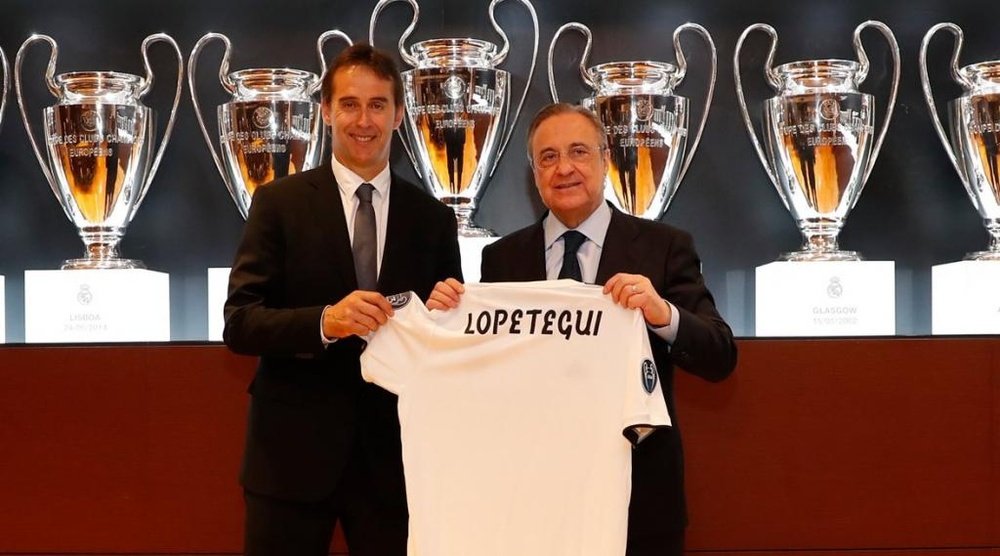 Julen Lopetegui apresentado no Real Madrid. Twitter Real Madrid