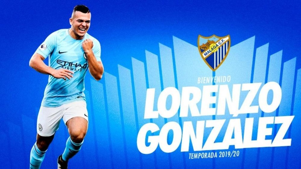 Lorenzo González, nuevo delantero para Víctor. Twitter/MalagaCF