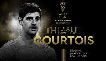 Courtois, el gran candidato. Twitter / France Football