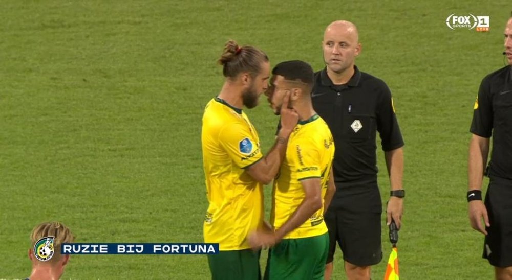 Ninaj and El Ablak had a big argument after Sittard's draw with Heerenveen. FOXSports