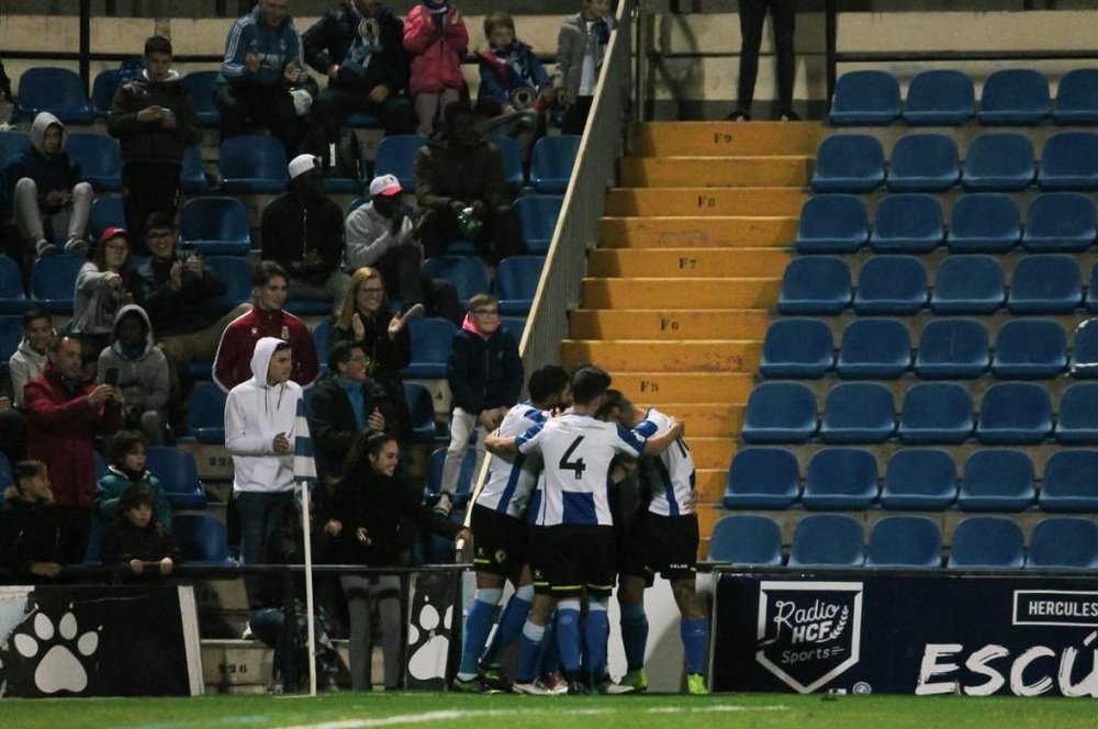 El Hércules venció por la mínima al Cornellà. Twitter/cfhercules