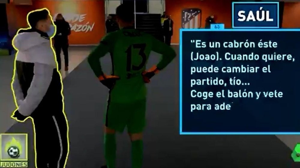 Assim Saúl e Oblak falam de João Félix quando ele não está. Captura/Jugones