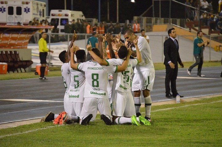 La emotiva celebración del primer gol de Chapecoense en la Libertadores