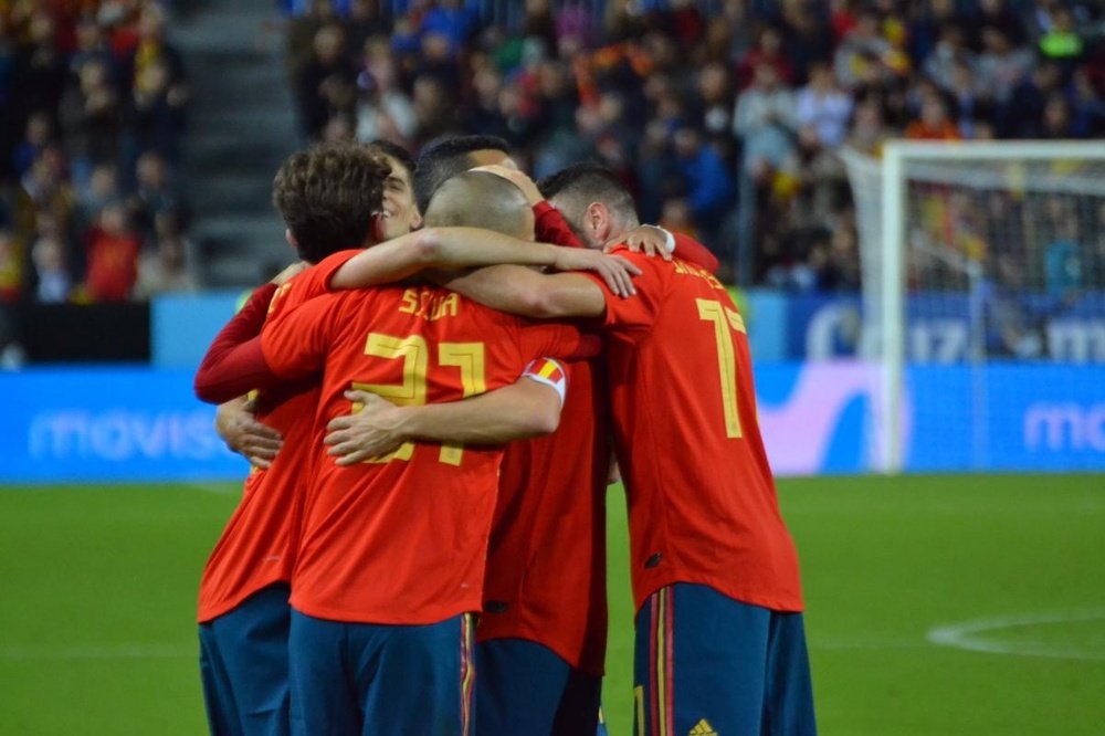 Iniesta anotó el quinto tanto español antes de ser sustituido. BeSoccer