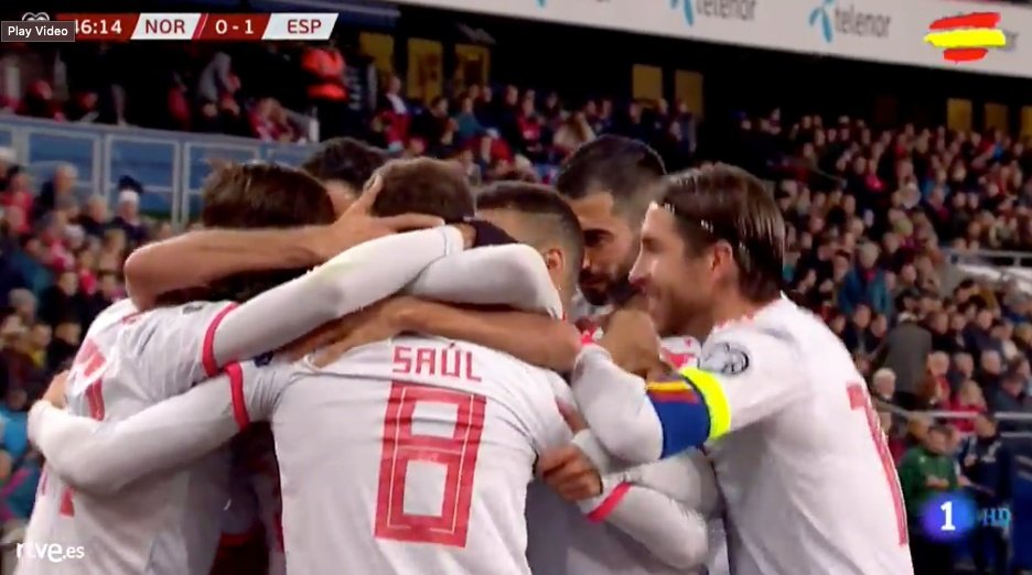 Late penalty drama sees Spain drop first points of the competition! Captura/RTVE1