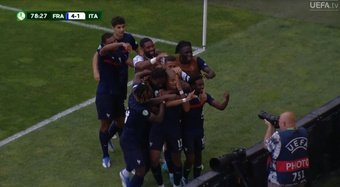 Francia goleó a Italia por 4-1. Captura/UEFATV