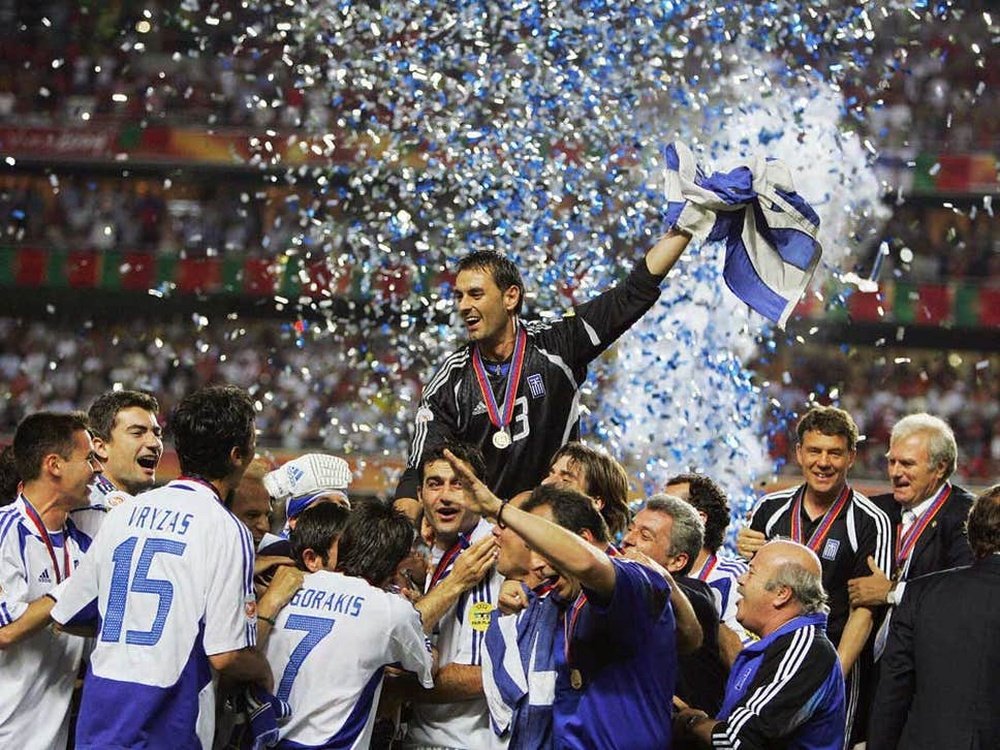 Para Fyssas, el Atlético actual es como la Grecia que ganó la Eurocopa. AFP