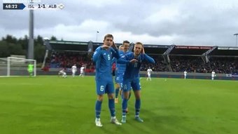 Islandia vuelve a abonarse al empate contra Albania. Captura/UEFAtv