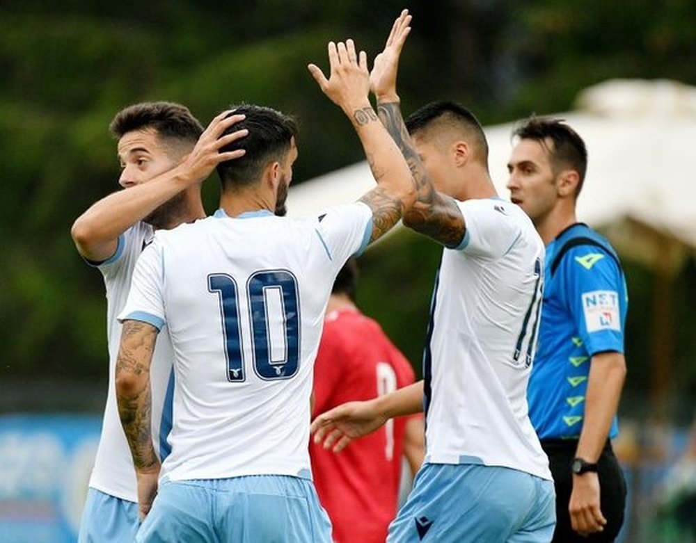 La Lazio goleó 5-0 al Virtus Entella. Twitter/SSLazio