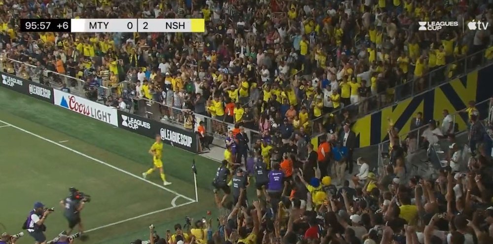 El Nashville ganó por 0-2 a Monterrey. Captura/AppleTV