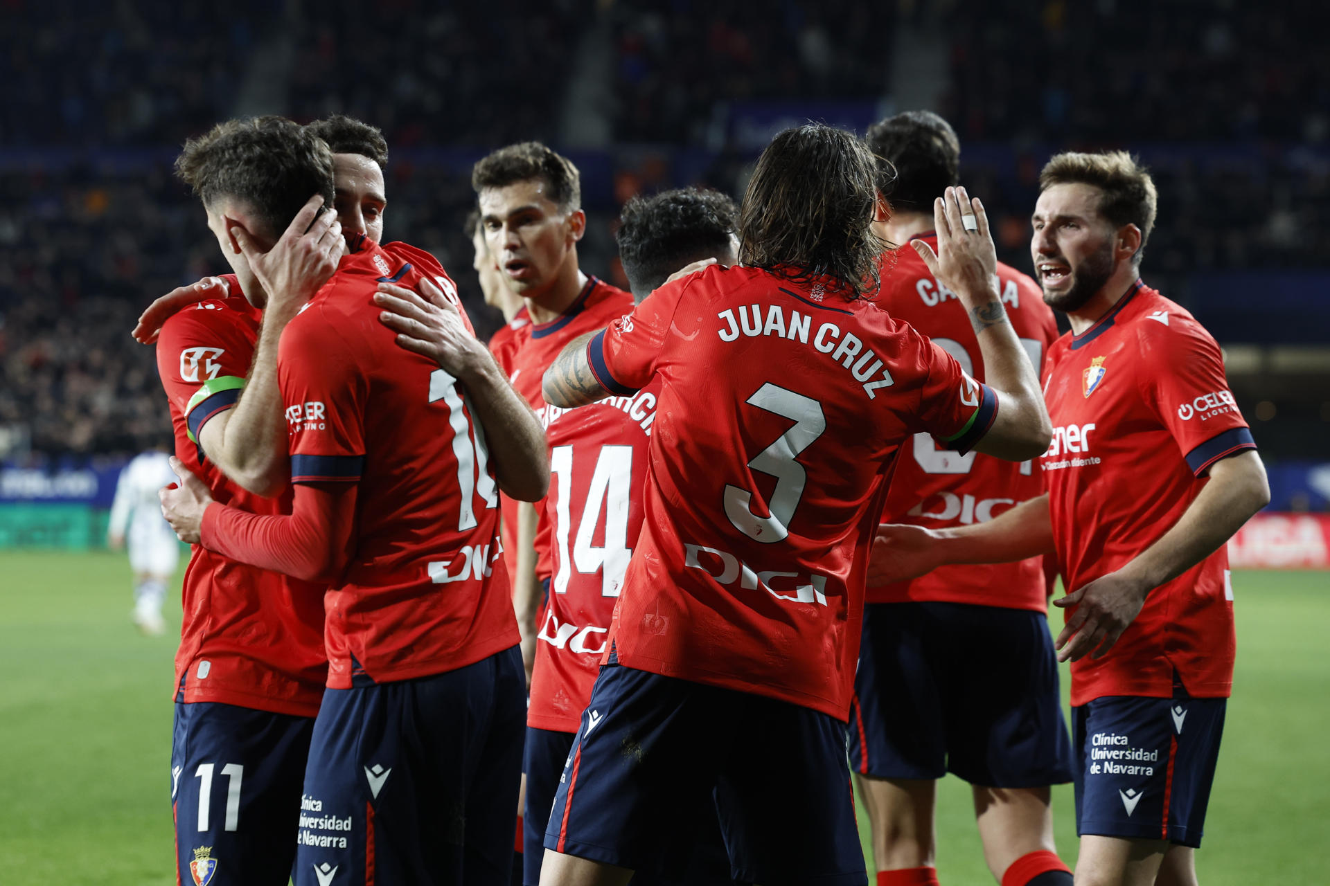 Budimir, en el momento del gol ante la Real Sociedad
