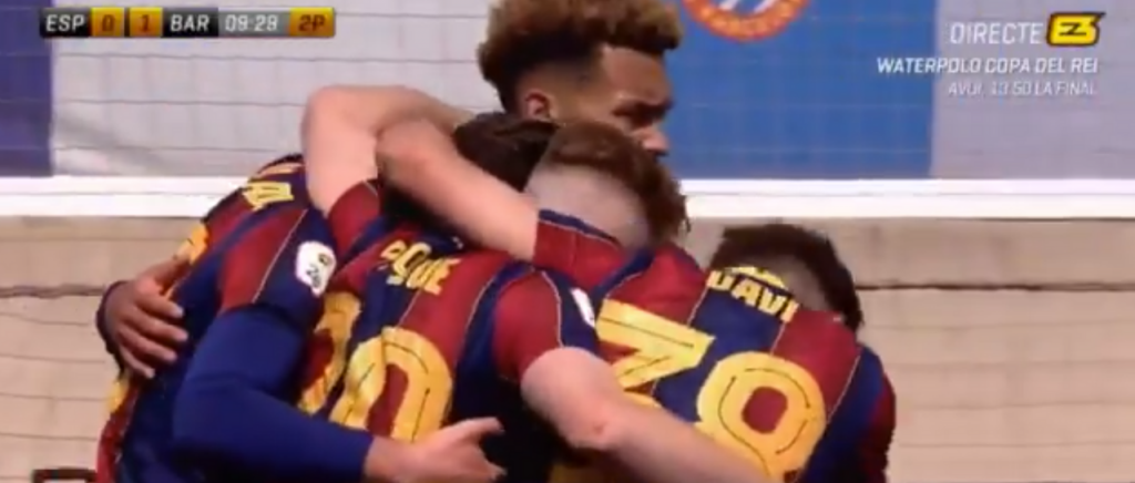 Peque casi asegura la Primera RFEF para el Barça B en el derbi