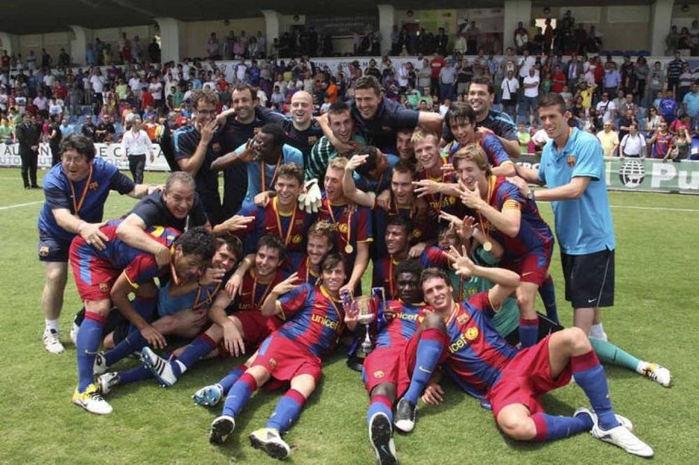 Cornejo ganó la Copa del Rey juvenil con el Barcelona de Deulofeu o Rafinha. EFE