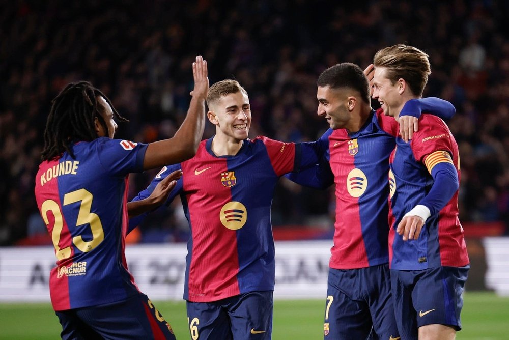 Barcelona have named their squad for the game against Rayo Vallecano. EFE/Alberto Estévez