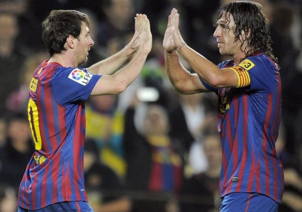 Puyol reconoció que no pudo parar a Messi. AFP