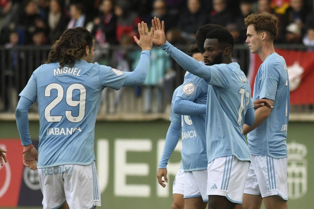 El Celta venció por 0-4 al Turégano. Captura/Movistar+