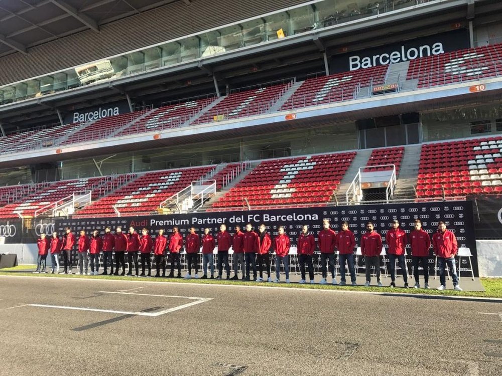 El Barça protagonizó un acto con sus jugadores y Audi. FCBarcelona