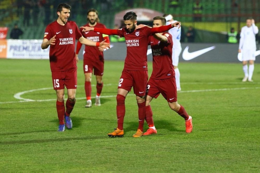 El FK Sarajevo, campeón tras la suspensión de la Liga de Bosnia. Twitter/FK_Sarajevo
